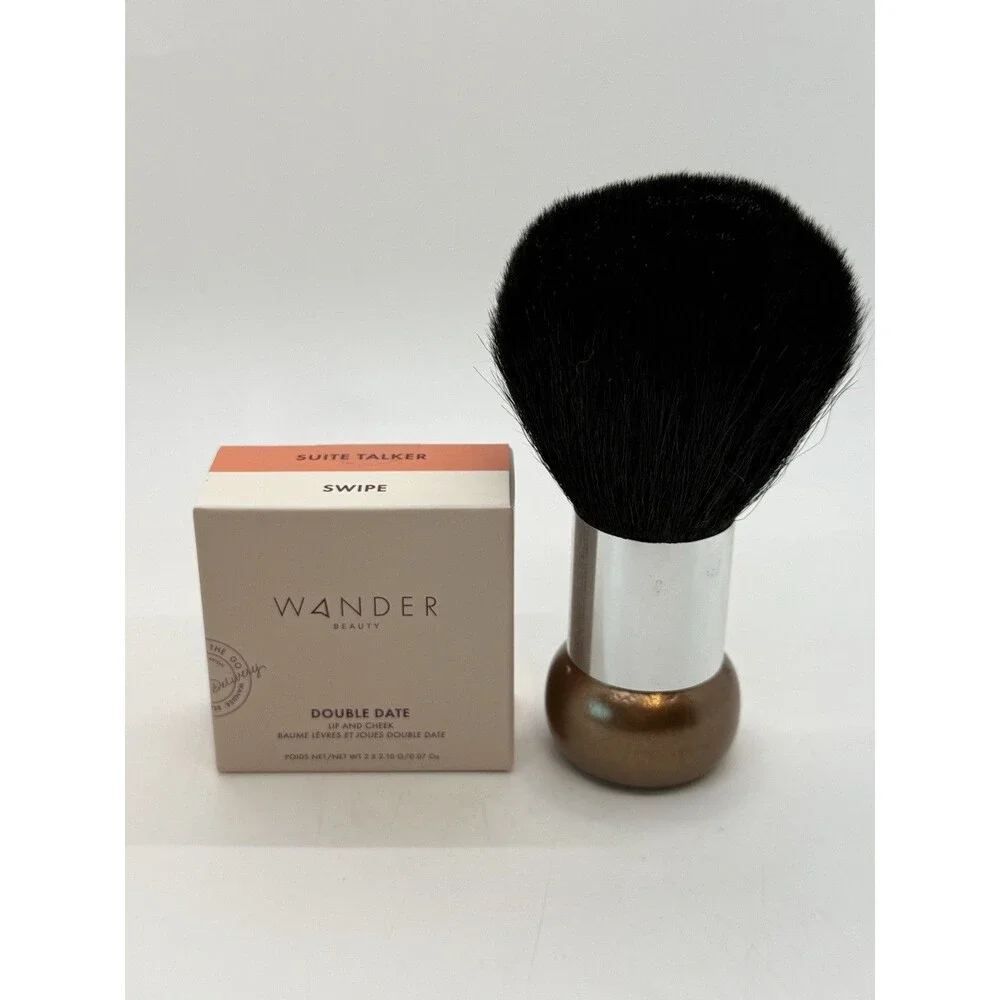 Wander Beauty Double Date Lip Cheek Duo Suite Talker/Swipe 2.10g NIB, Face Brush